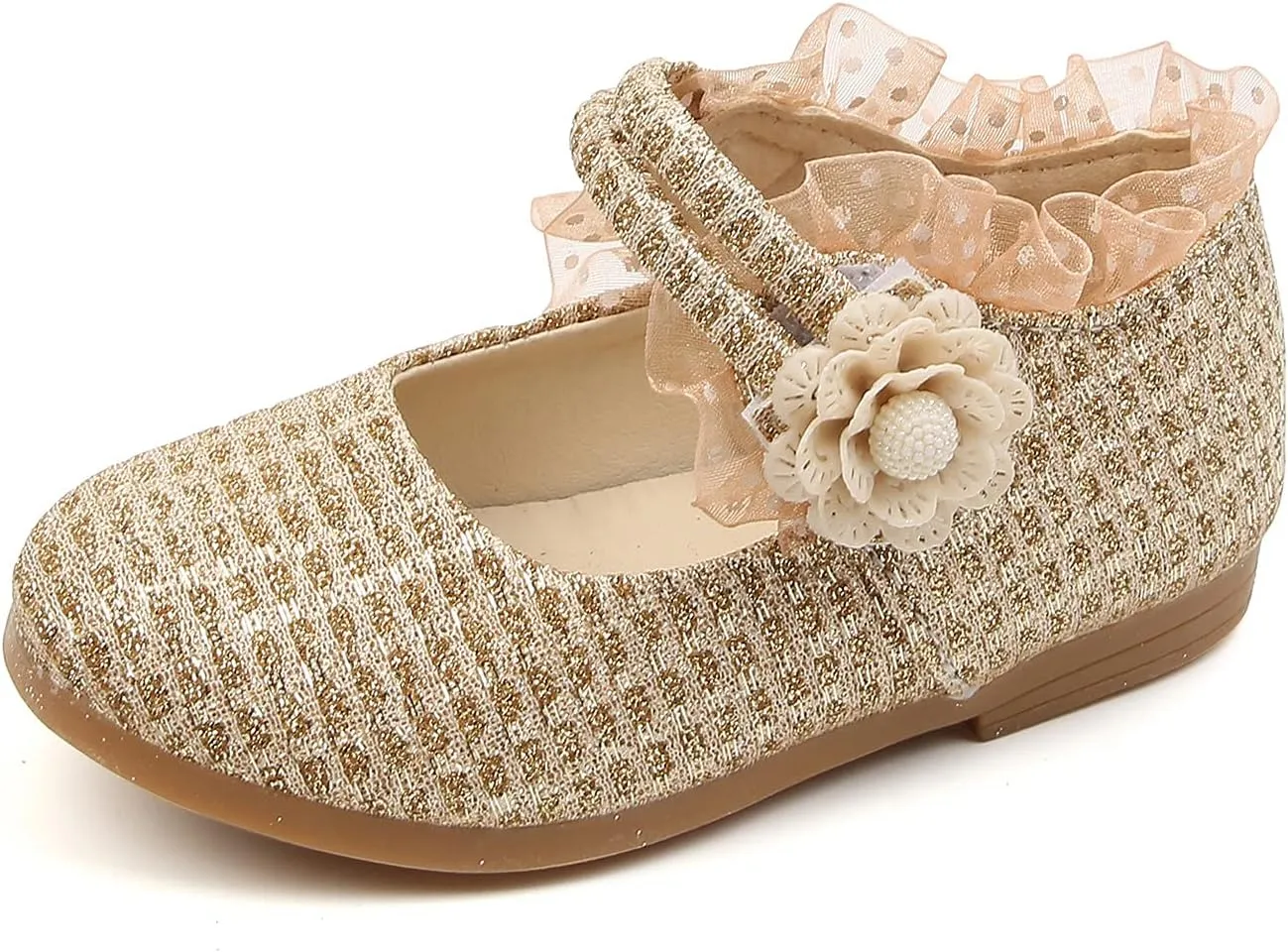 1-6Years Toddler/Little Kid Girl's Dress Shoes Mary Jane Ballet Flats Ballerina Flat Shoes for Wedding Party School