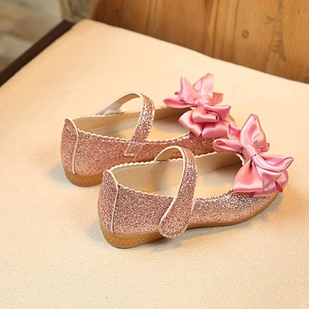12 Month Old Shoes Girl Children Shoes Princess Bowknot Leather Girl Dance Fashion Nubuck Single Baby Shoes Glittery Shoes Toddler Girls