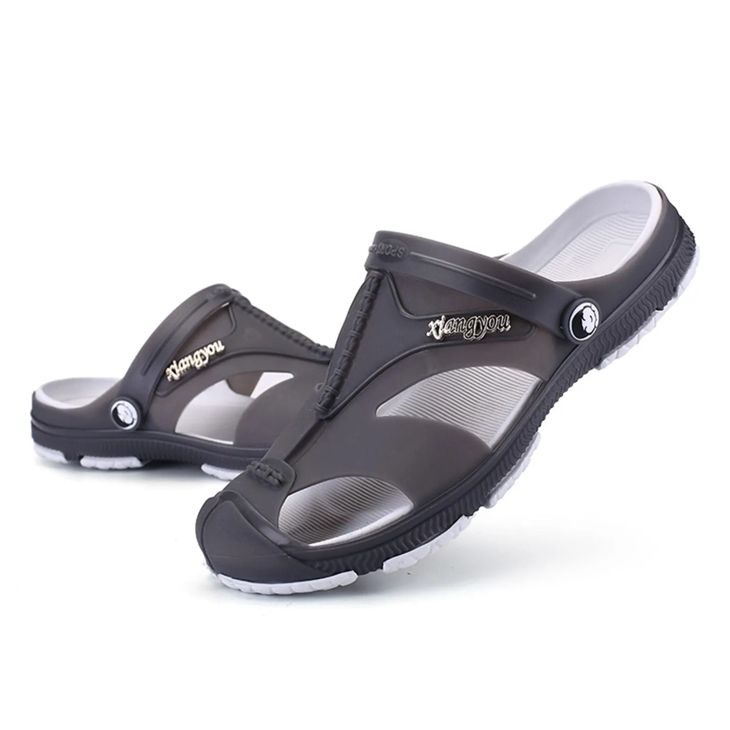 2019 new Flops Summer Fashion Sandals Men's Rubber Soft Shoes Home Outdoor Sports Beach Men's Slippers Massage Men Footwe