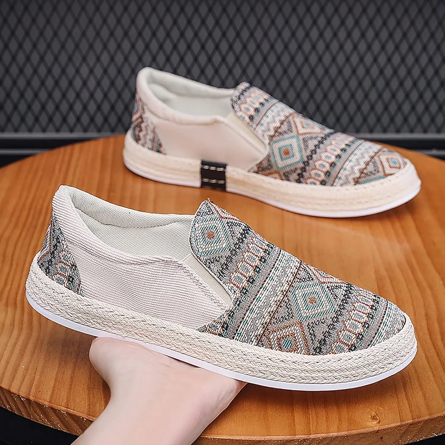 2022 Men's New Spring and Autumn Fisherman's Shoes Canvas Thick Soled Slip On Shoes Size 14 Casual Men Shoe Men's Sandals Men