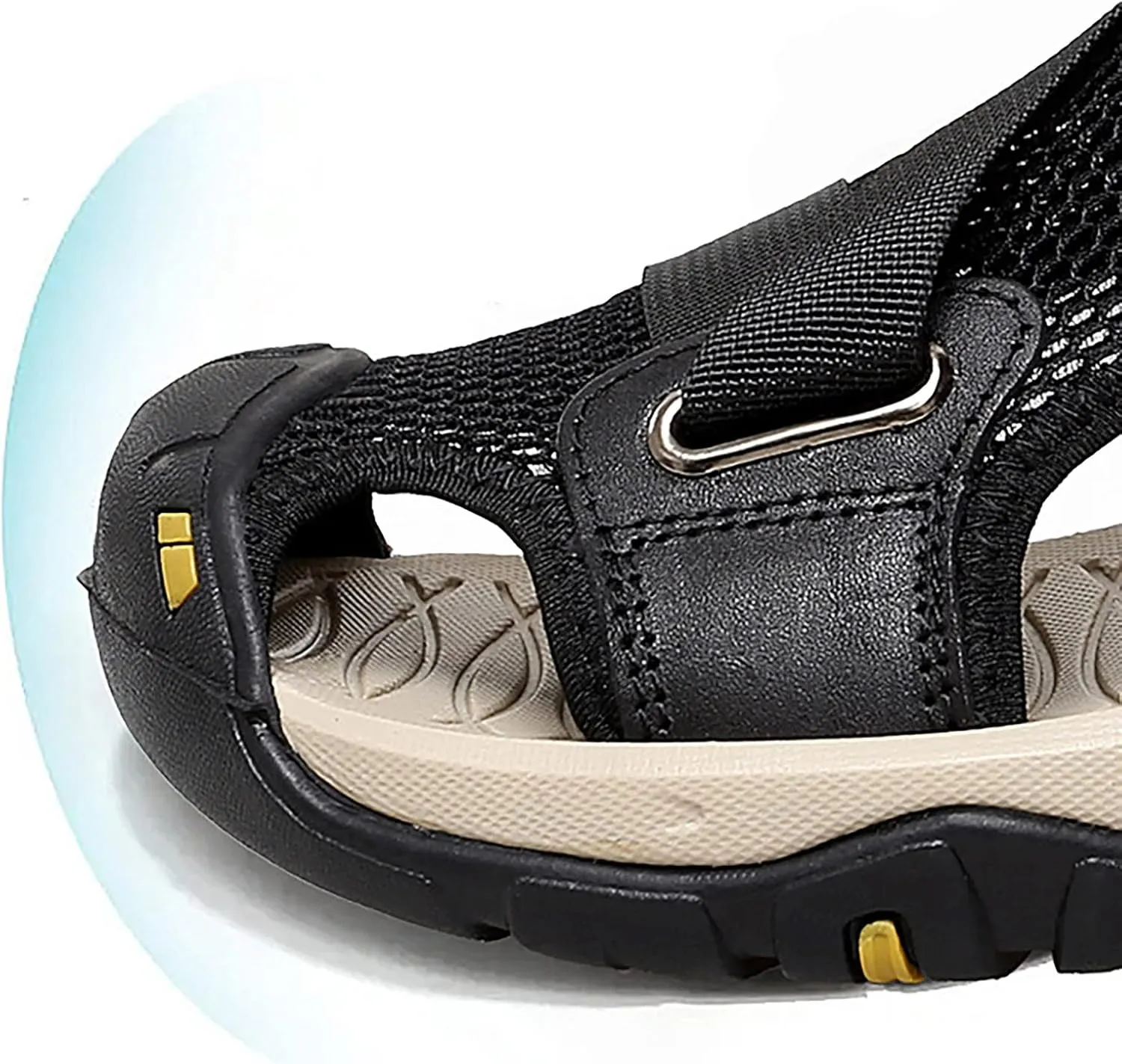 2023 New Andals Men's Breathable Sports Outdoor Beach Shoes Slip Hollow Cowhide Men's Shoes Thong Sandals for Men Wide Men's