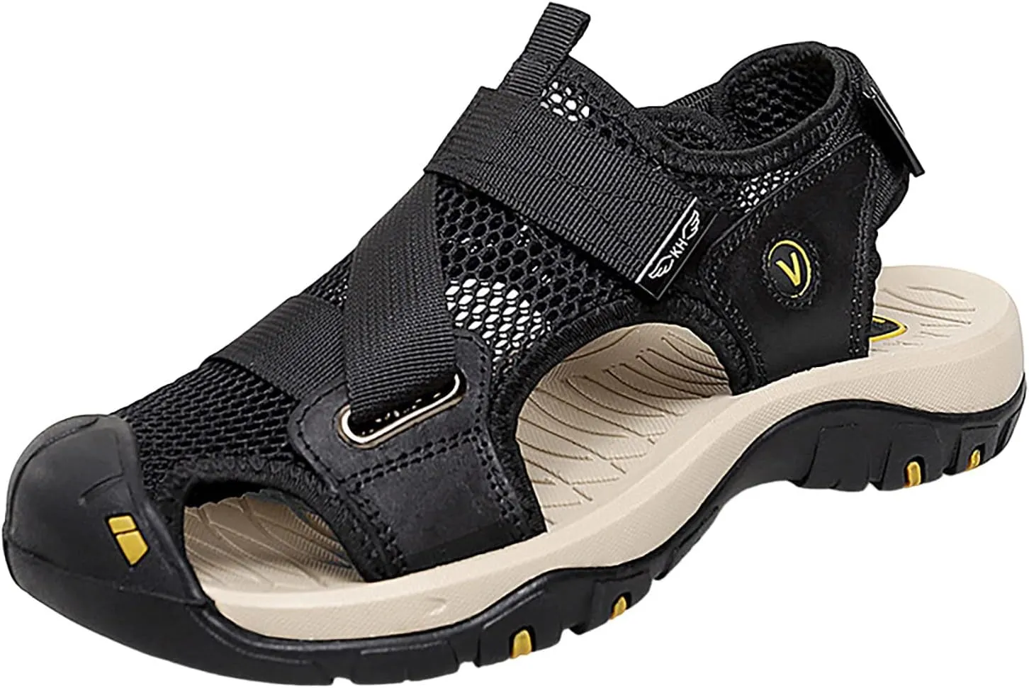 2023 New Andals Men's Breathable Sports Outdoor Beach Shoes Slip Hollow Cowhide Men's Shoes Thong Sandals for Men Wide Men's