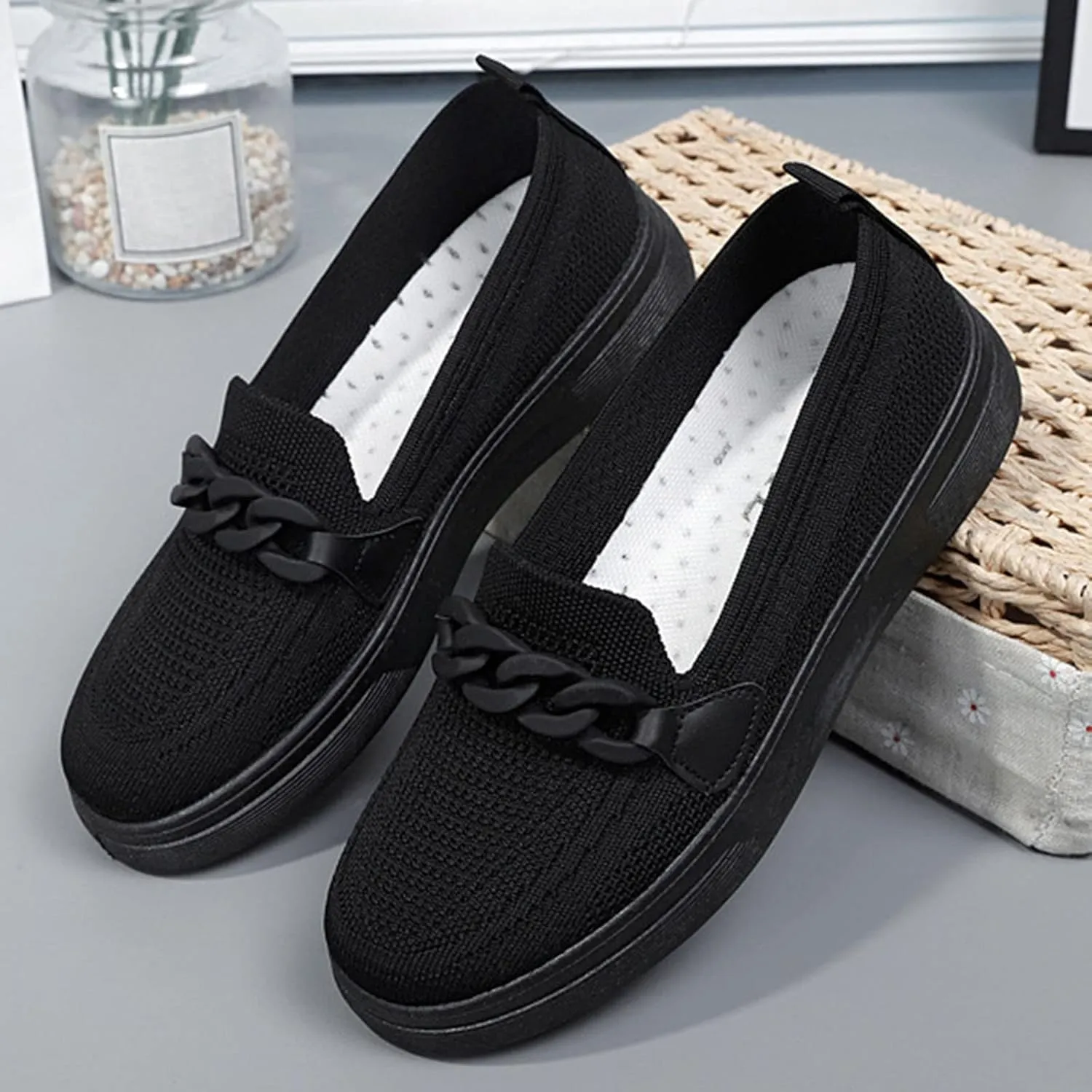 2024 New Orthopedic Womens Breathable Slip on Arch Support Non-Slip Shoes, Orthopedic Shoes for Women