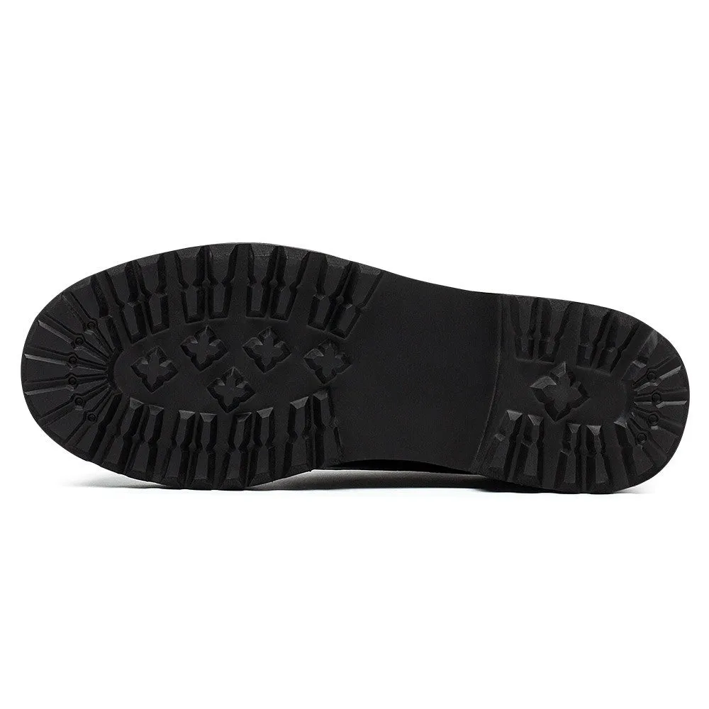 8 CM/3.15 Inches CMR CHAMARIPA Black Calfskin Business Height Increasing Casual Shoes