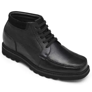 9 CM/ 3.54 Inches - CMR CHAMARIPA Height Increasing Boots For Men Tall Men Boots Brown Leather Working Boots