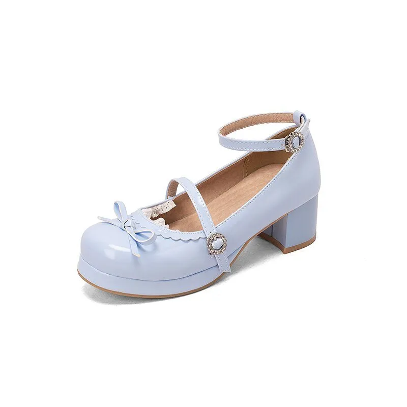 A-BUYBEA Patent Leather Mary Jane Style Shoes
