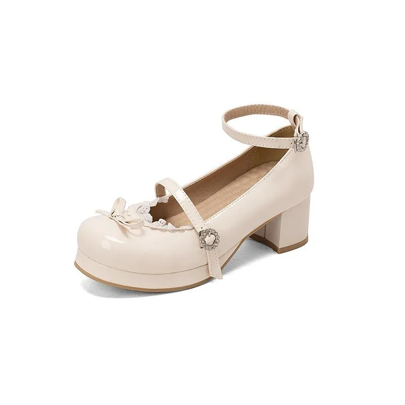 A-BUYBEA Patent Leather Mary Jane Style Shoes