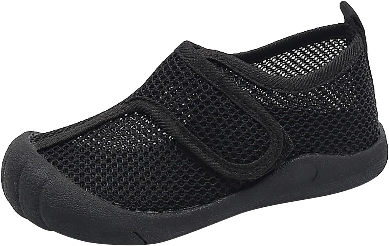 Adjustable Slides Summer New Hollowed Breathable Mesh Shoes Boys Baotou Anti Kick Sandals Girls Solid Color Beach Shoes