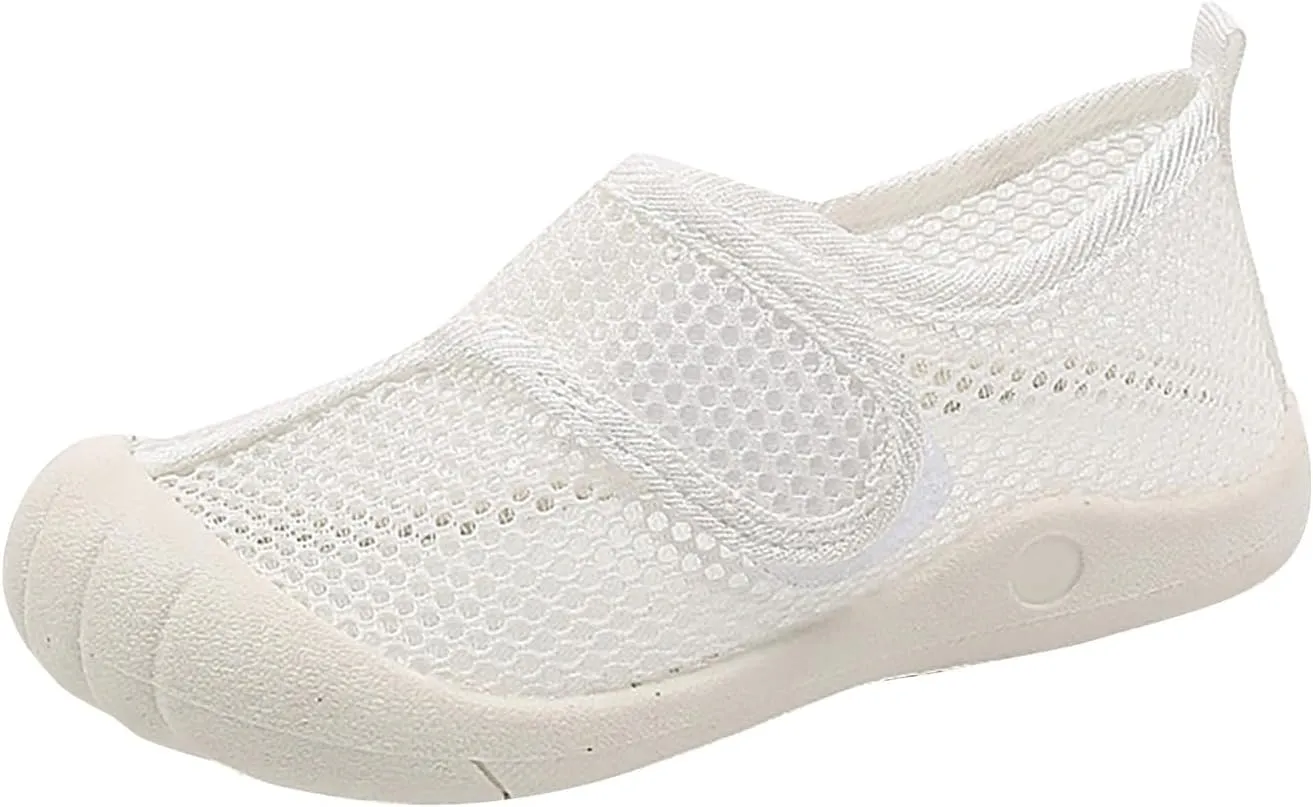 Adjustable Slides Summer New Hollowed Breathable Mesh Shoes Boys Baotou Anti Kick Sandals Girls Solid Color Beach Shoes