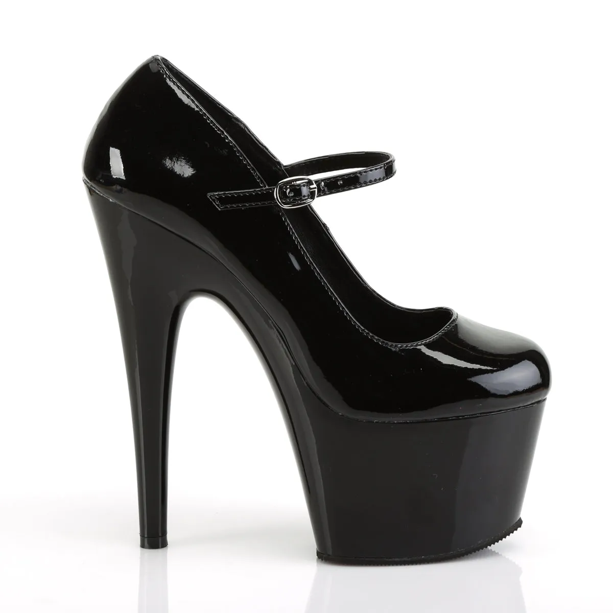 ADORE-787 Pleaser 7" Heel Black Patent Mary Jane Pole Dancing Heels