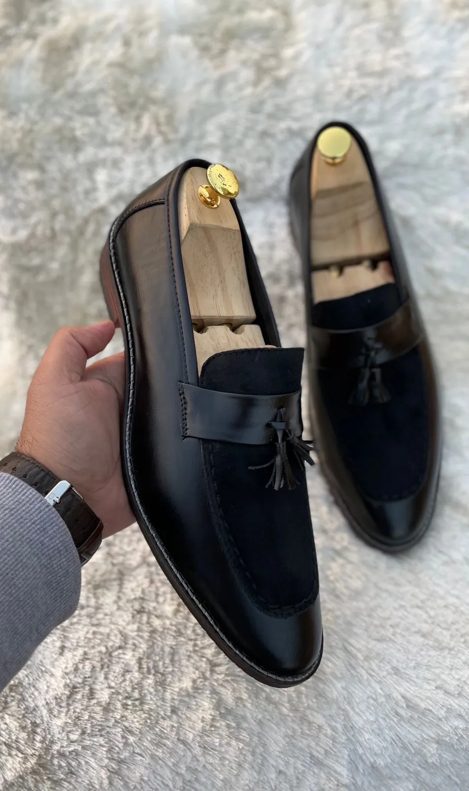 Alberto Fermani Leather Loafers Shoes For Men