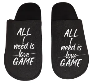 All I need is Love scratch that game video game Gamer Gaming Men's Slippers / House Shoes slides dad husband father son gift
