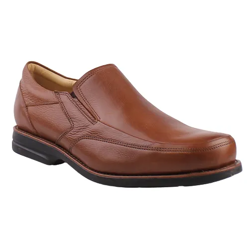 Anatomic Gel Men's Extra Wide Fit Slip On Shoes - Mina - Tan
