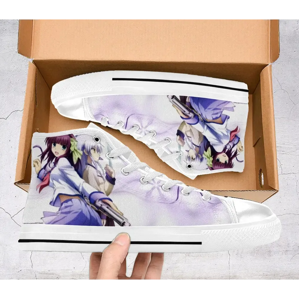 Angel Beats Shoes High Top Sneakers for Kids and Adults