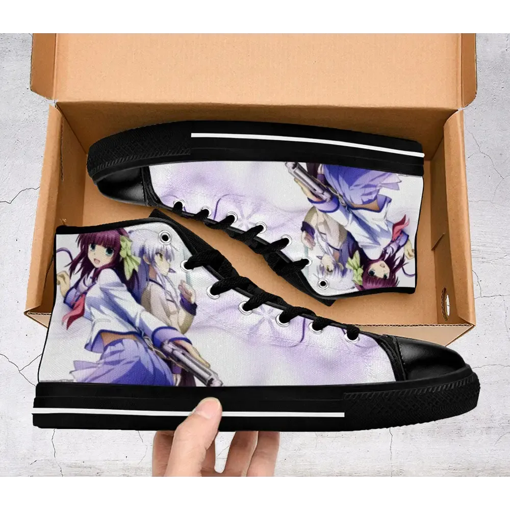 Angel Beats Shoes High Top Sneakers for Kids and Adults