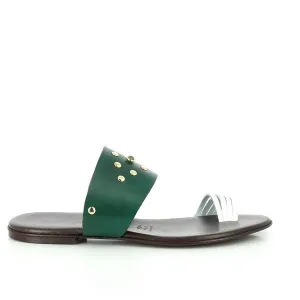 Antichi Romani 874 Green Thong Slides