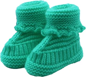 Baby Booties Newborn First Walkers Cozy Shoes Warm Knit Soft Booties for Toddler Infant Boy Girl Non Slip Crib Shoes