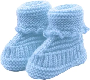 Baby Booties Newborn First Walkers Cozy Shoes Warm Knit Soft Booties for Toddler Infant Boy Girl Non Slip Crib Shoes