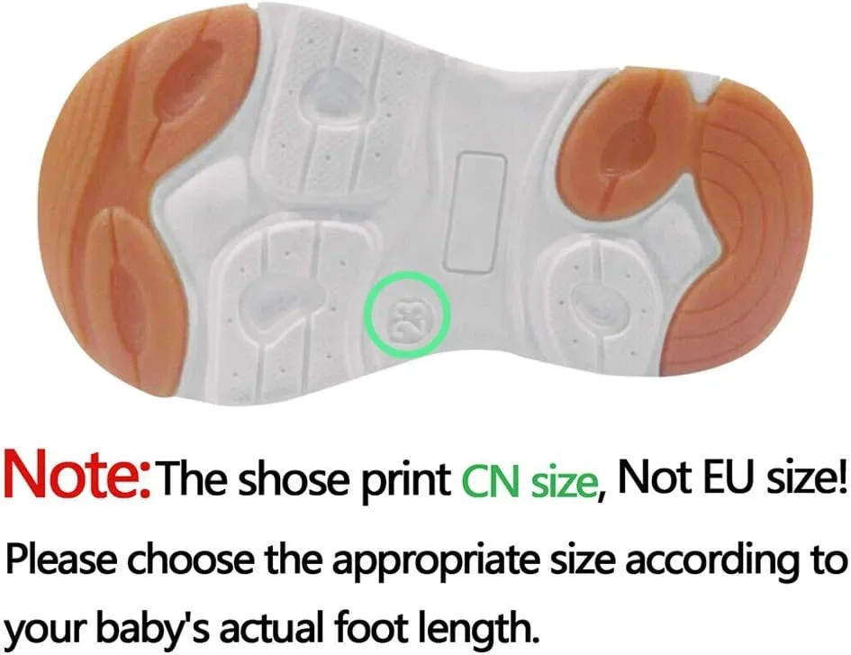 Baby First Walking Shoes 1-6 Years Luminous Toddler Slip on Infant Waves Shoes Boys Girls Socks Breathable Sneakers (Black, 18-24Months)