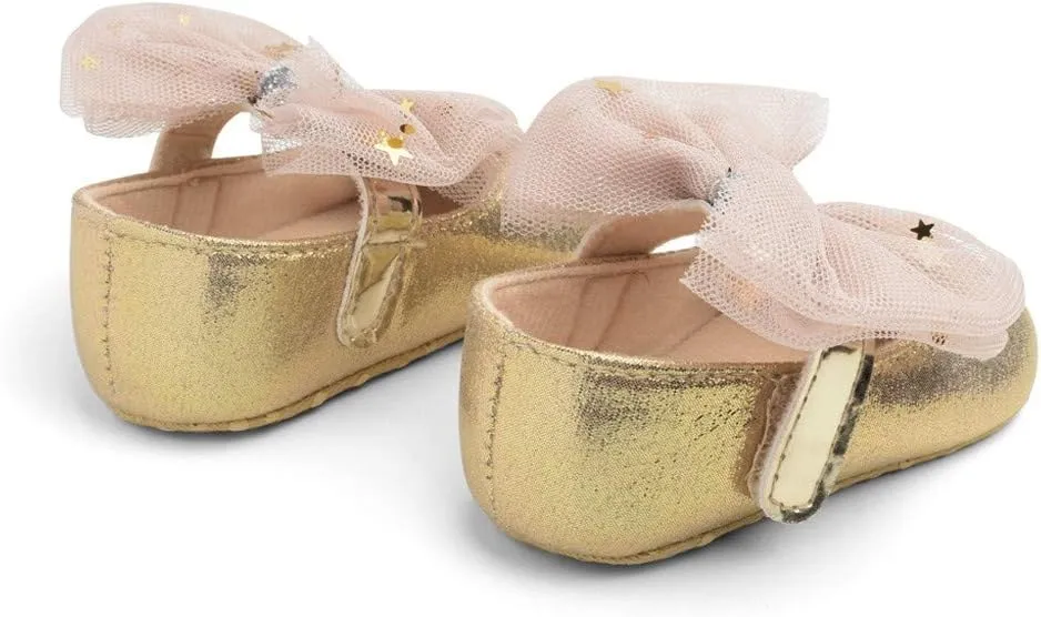 Baby Flat Dress Shoes,0-12Months Toddler Kids Baby Girls Boys Sequin Cute Bow FirstWalk Hook&Loop Casual Shoes