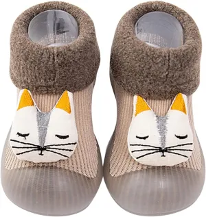 Baby Girl Shoes,Infant Toddle Footwear Winter Shoes Bottom Indoor Non Slip Warm Floor Cartoon Socks Shoes Work Shoes