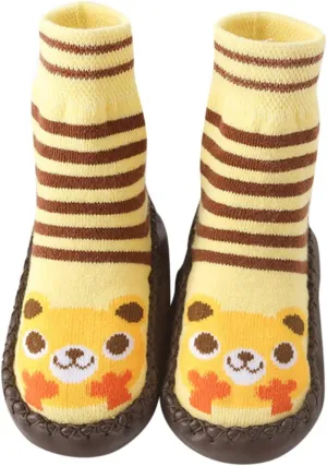Baby Shoes Children Todller Shoes Autumn Winter Boys Girls Floor Sports Shoes Socks Shoes Flat House Shoes B