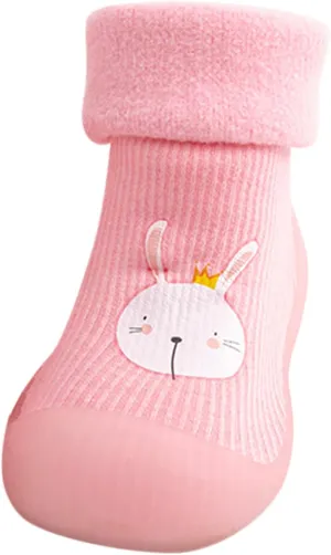 Baby Shoes Infant Boys Girls Socks Shoes Toddler Fleece WarmThe Floor Socks Non Slip Prewalker Shoes House Shoes