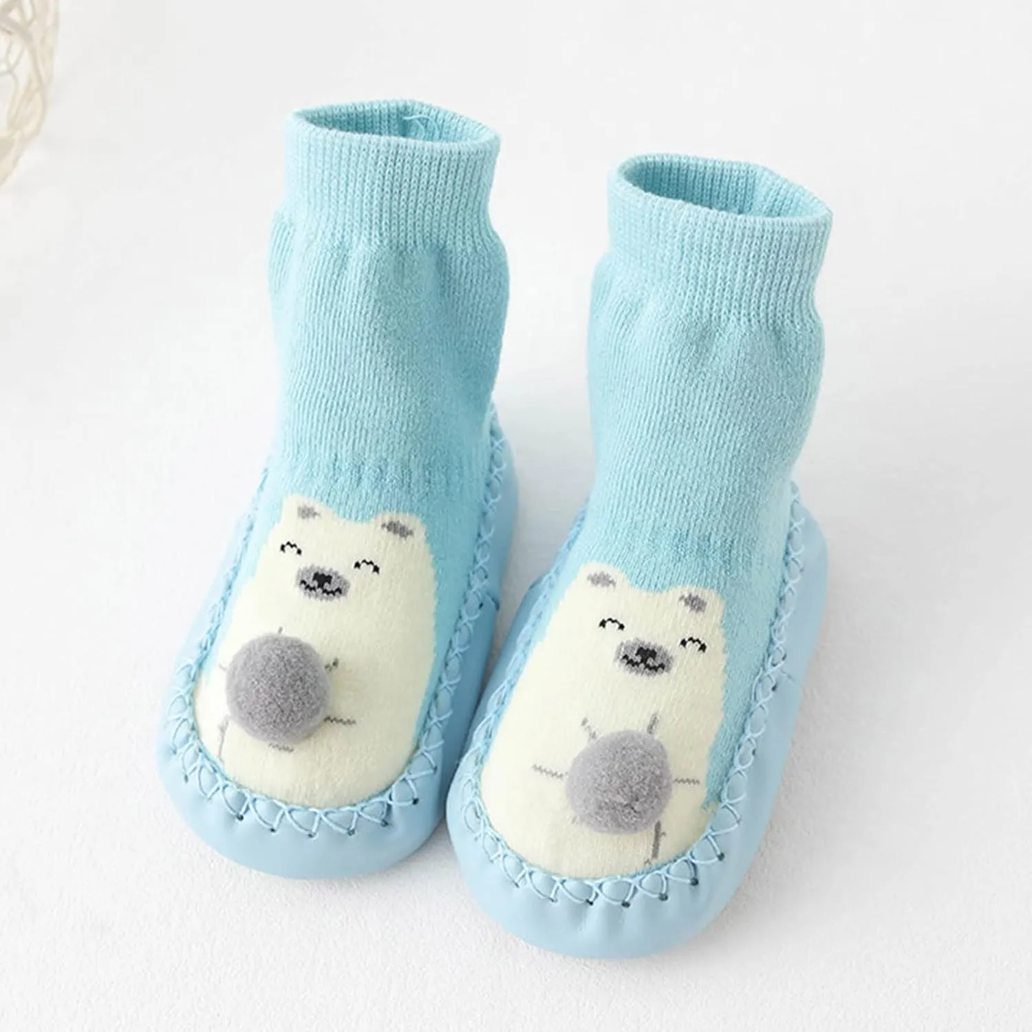 Baby Shoes,Autumn Winter Baby Shoes Cute Rabbit Bear Cartoon Children Cotton Warm Soft Non Slip Floor Boots