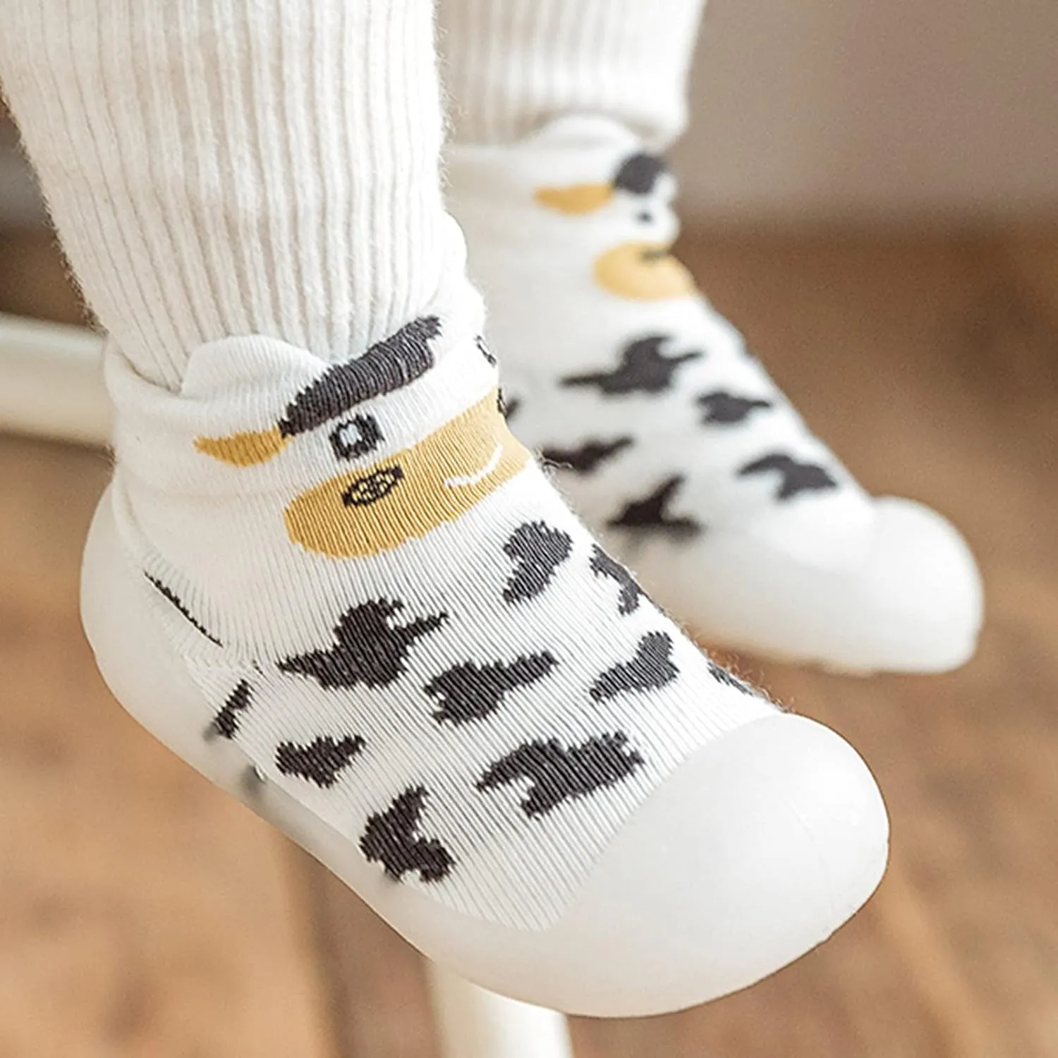 Baby Shoes,Boys Kids Girls Knit Rubber Solid Baby Stocking Shoes Slipper Socks Sole Toddler Warm Soft Baby Shoes