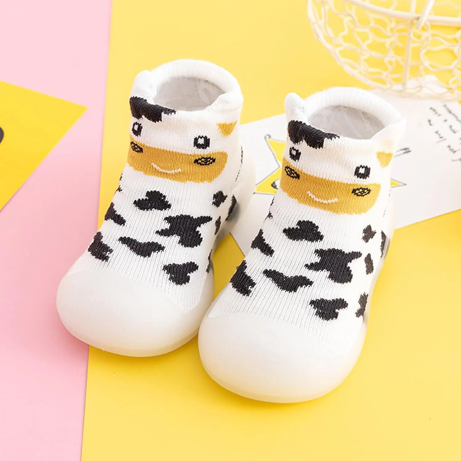 Baby Shoes,Boys Kids Girls Knit Rubber Solid Baby Stocking Shoes Slipper Socks Sole Toddler Warm Soft Baby Shoes