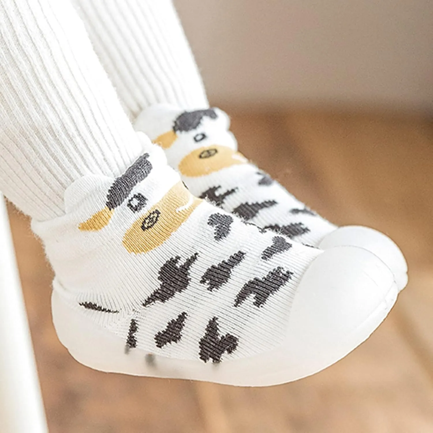 Baby Shoes,Boys Kids Girls Knit Rubber Solid Baby Stocking Shoes Slipper Socks Sole Toddler Warm Soft Baby Shoes