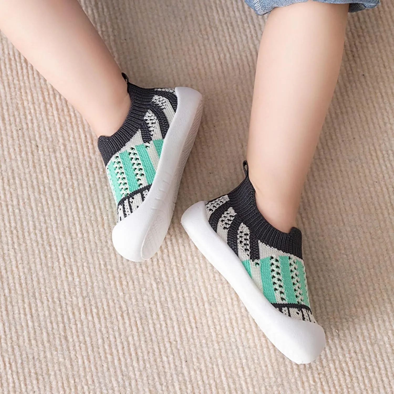 Baby Sock Shoes Infant Toddler Shoes Mesh Slip On Socks Shoes Non Slip Wear Out Toddler Floor Shoes White Shoes B