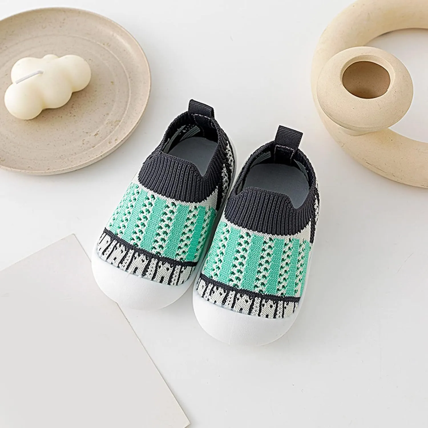 Baby Sock Shoes Infant Toddler Shoes Mesh Slip On Socks Shoes Non Slip Wear Out Toddler Floor Shoes White Shoes B