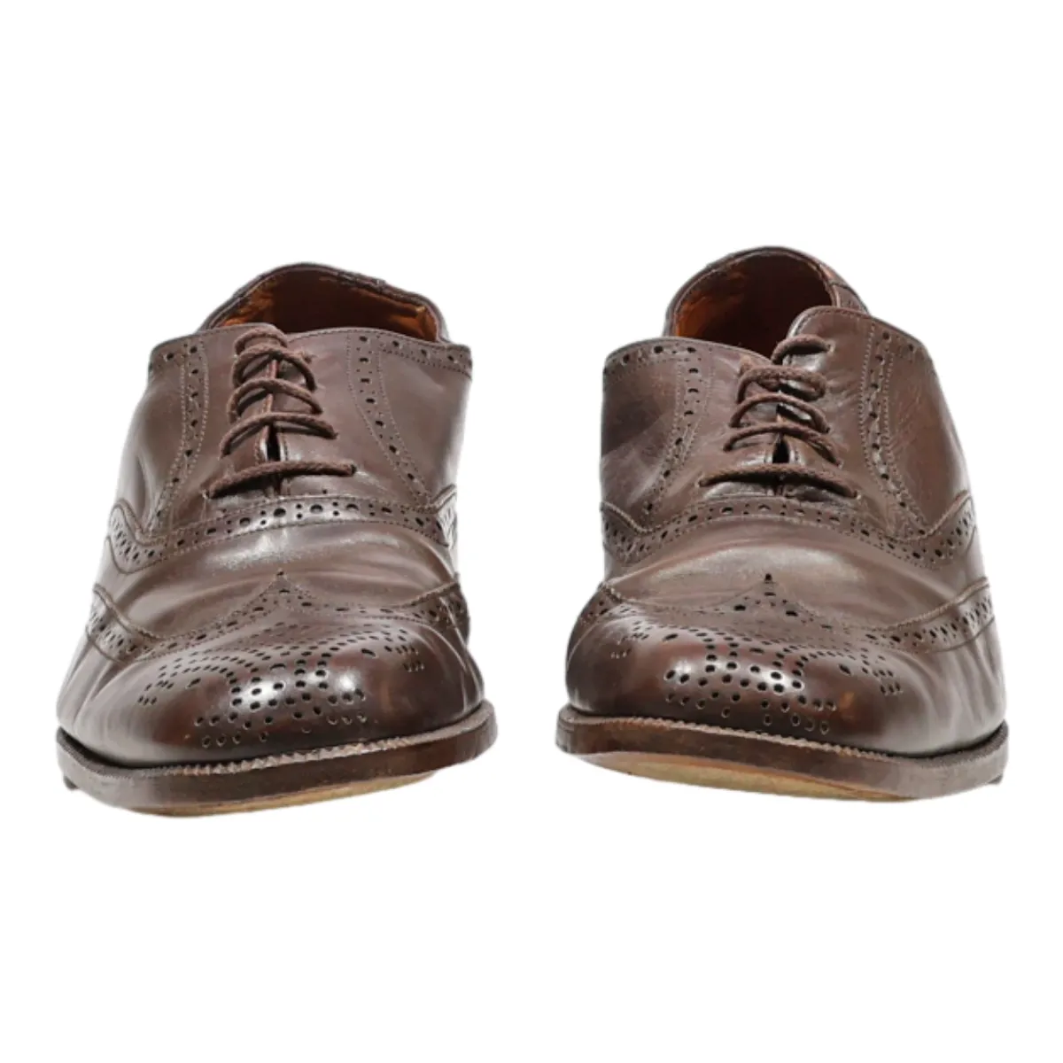 BALLY Brogue Shoes Brown Leather Mens UK 9