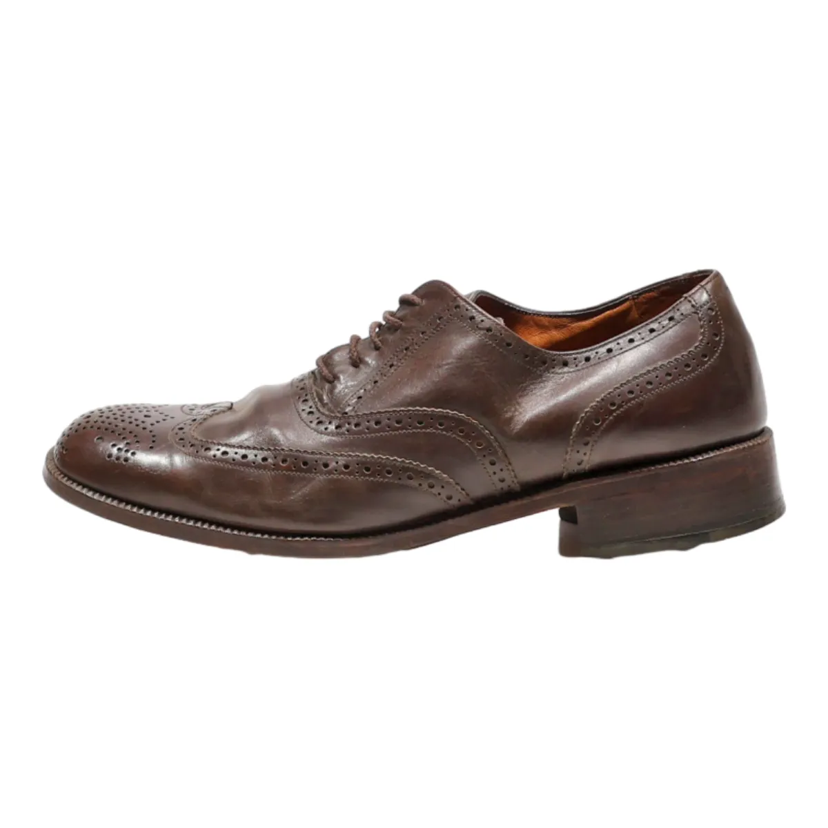 BALLY Brogue Shoes Brown Leather Mens UK 9