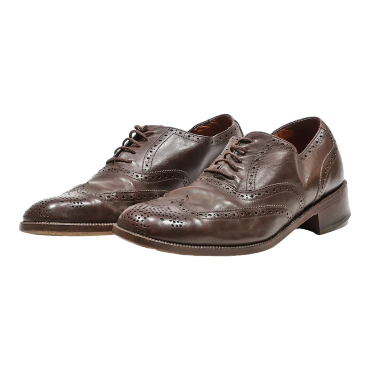 BALLY Brogue Shoes Brown Leather Mens UK 9