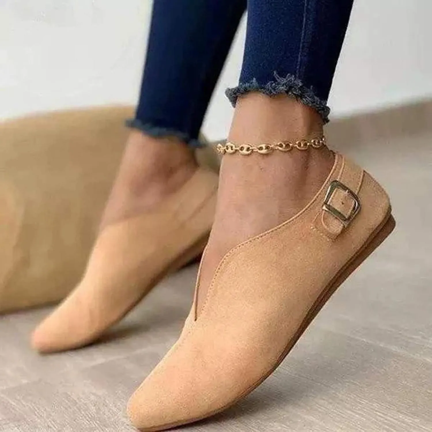 Barefoot Shoes Women Slip on Loafers for Women Round Toe Flats ComfortableKeep Warm Flat Bottom Christmas Running Shoes Women Work Shoes for Men
