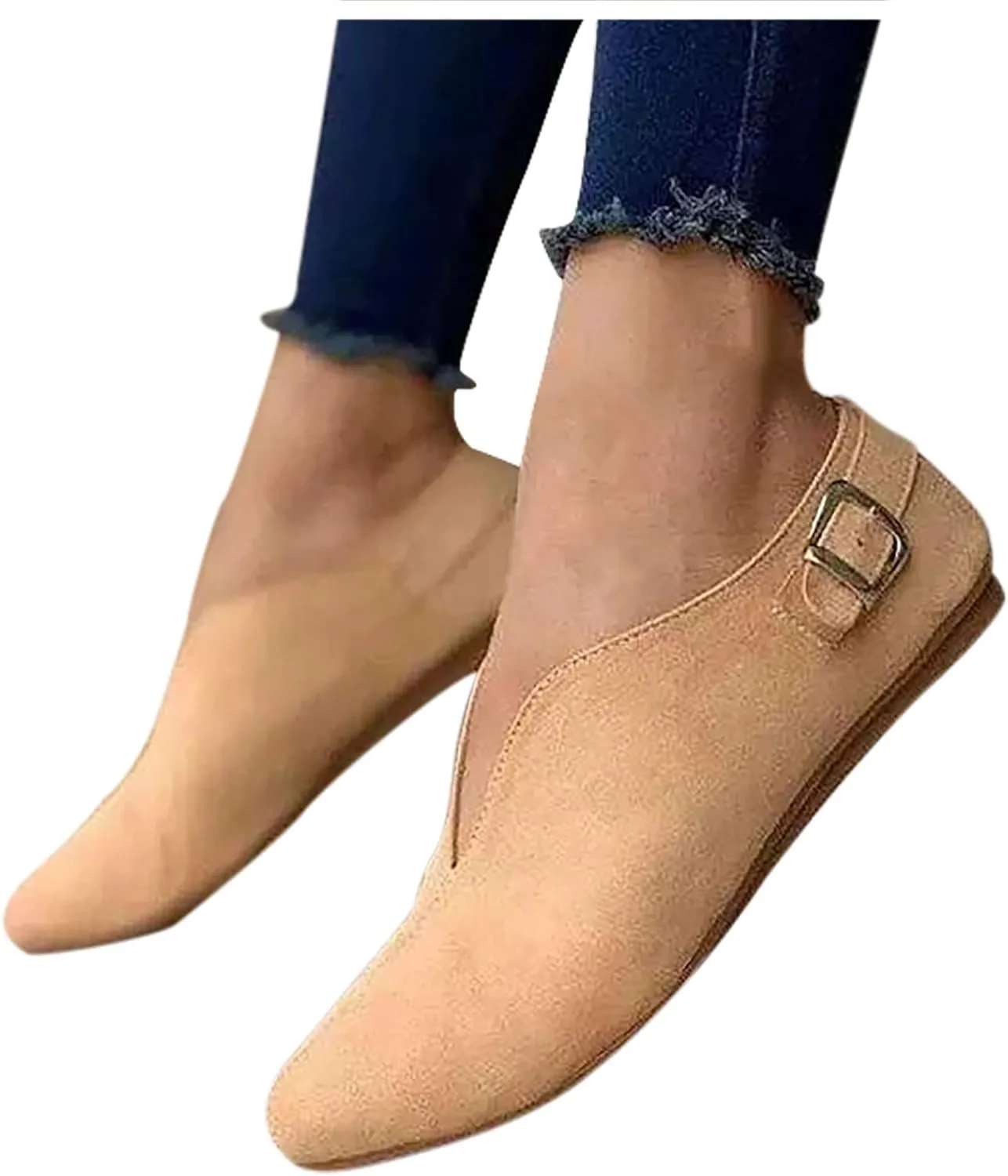 Barefoot Shoes Women Slip on Loafers for Women Round Toe Flats ComfortableKeep Warm Flat Bottom Christmas Running Shoes Women Work Shoes for Men