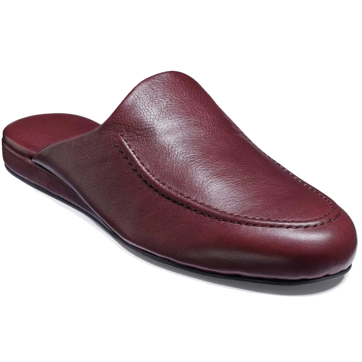BARKER Birch Slippers - Mens - Burgundy Leather