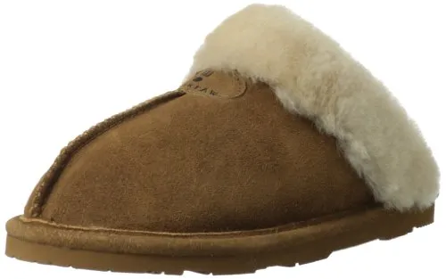 Bearpaw Women's Loki Mule Hickory Brown Suede Fur Lined Slides
