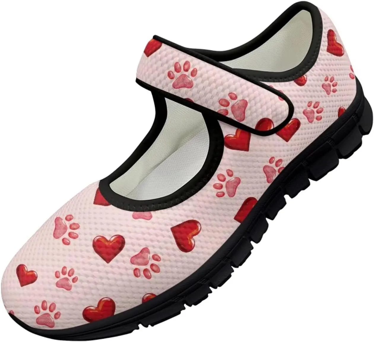 Binienty Casual Mary Jane Shoes for Women Buckle Strap Mesh Flats Women Dressy Comfortable Slip Ons