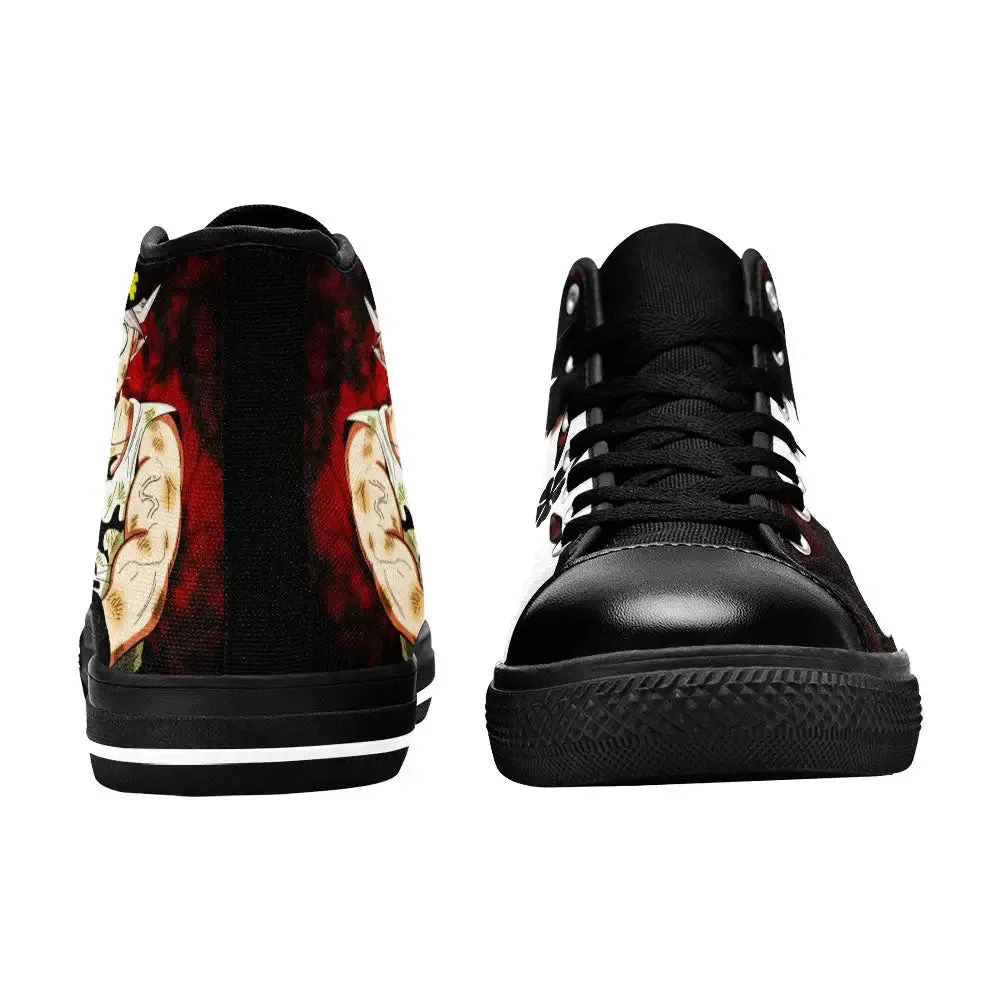 Black Clover Asta Black Bull Shoes High Tops Sneakers for Kids and Adults