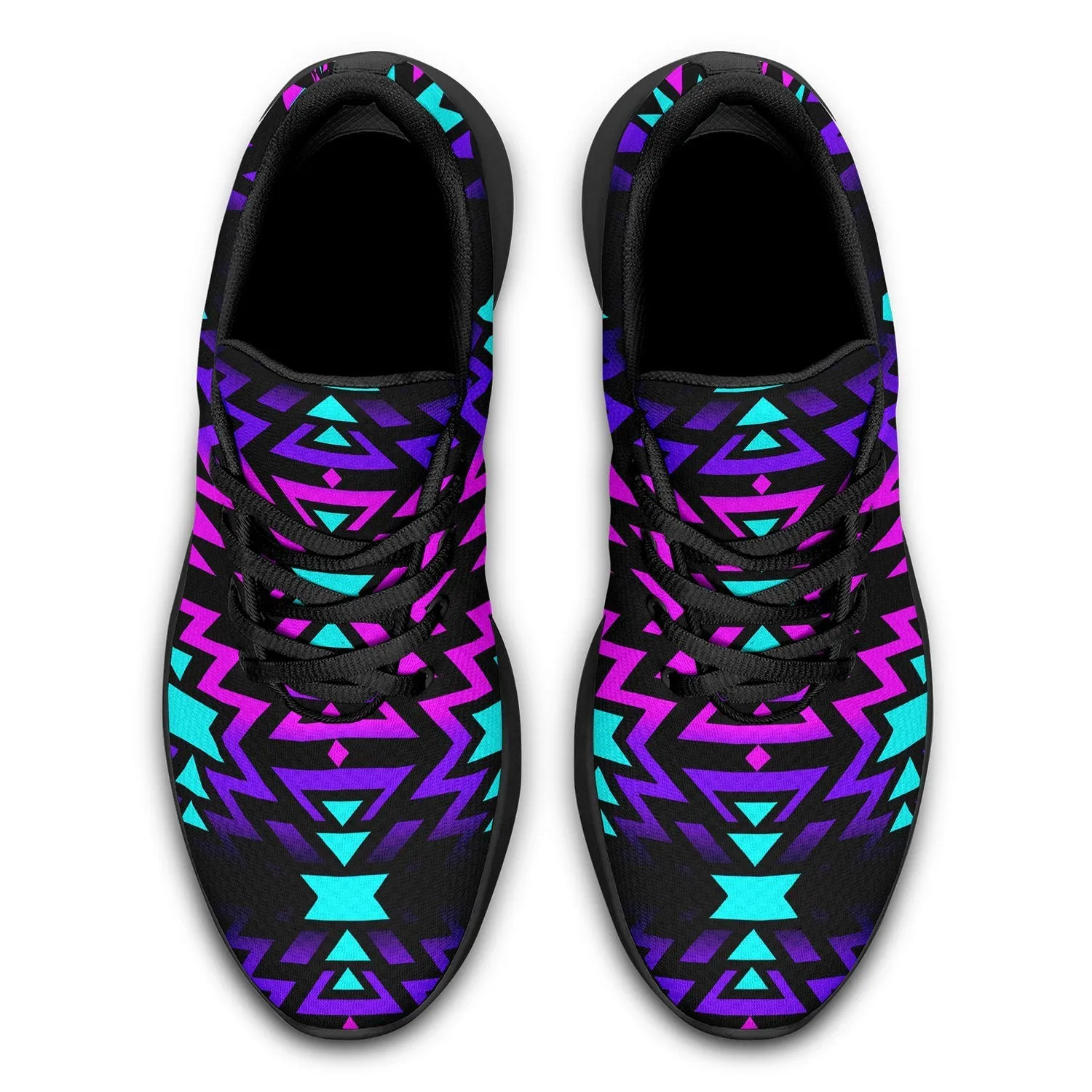 Black Fire Winter Sunset Ikkaayi Sport Sneakers