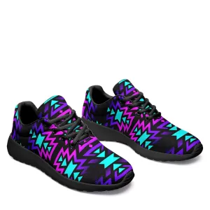 Black Fire Winter Sunset Ikkaayi Sport Sneakers