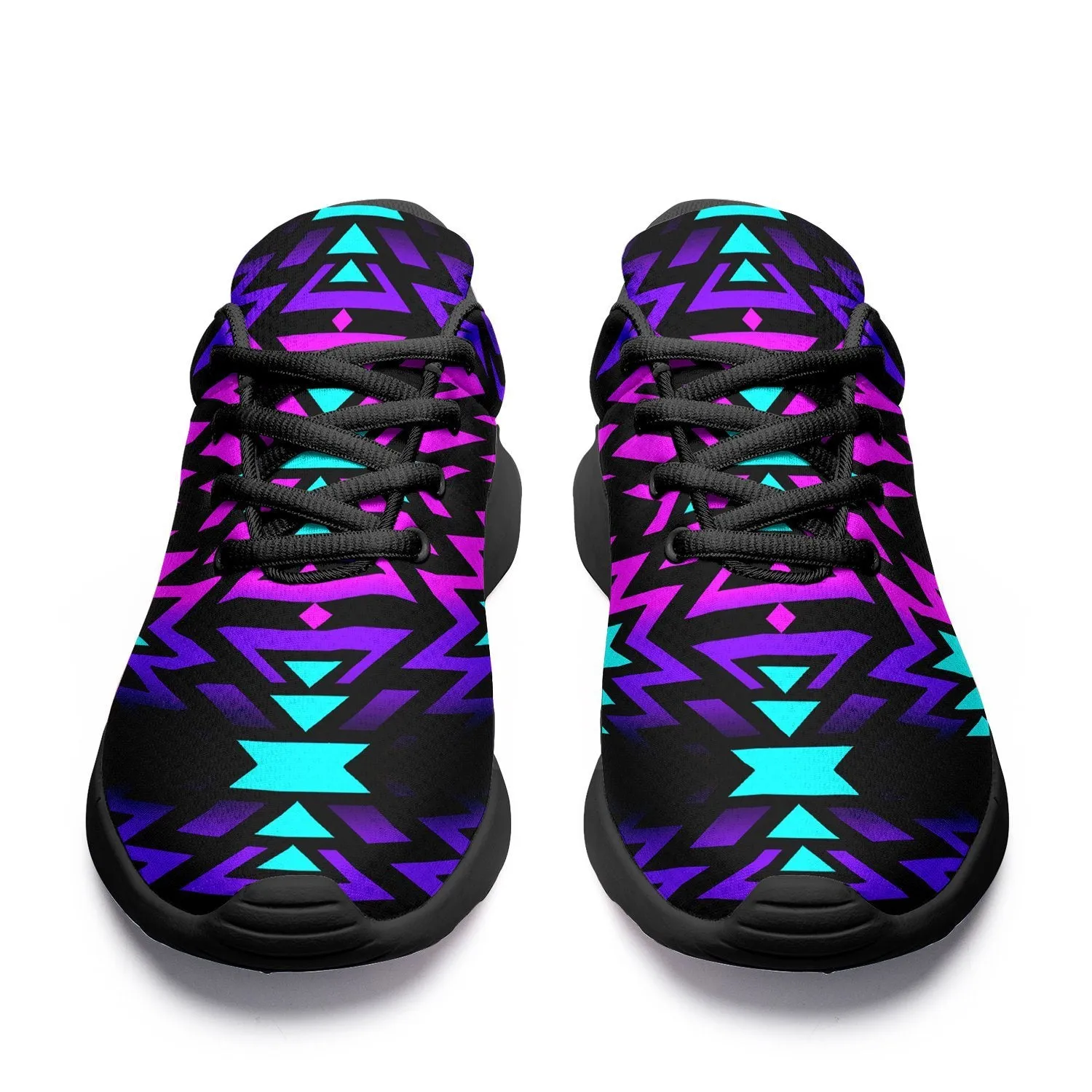 Black Fire Winter Sunset Ikkaayi Sport Sneakers
