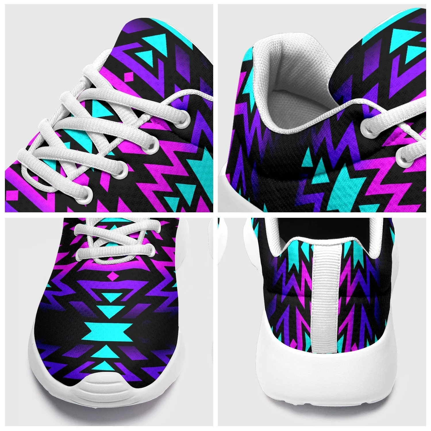 Black Fire Winter Sunset Ikkaayi Sport Sneakers