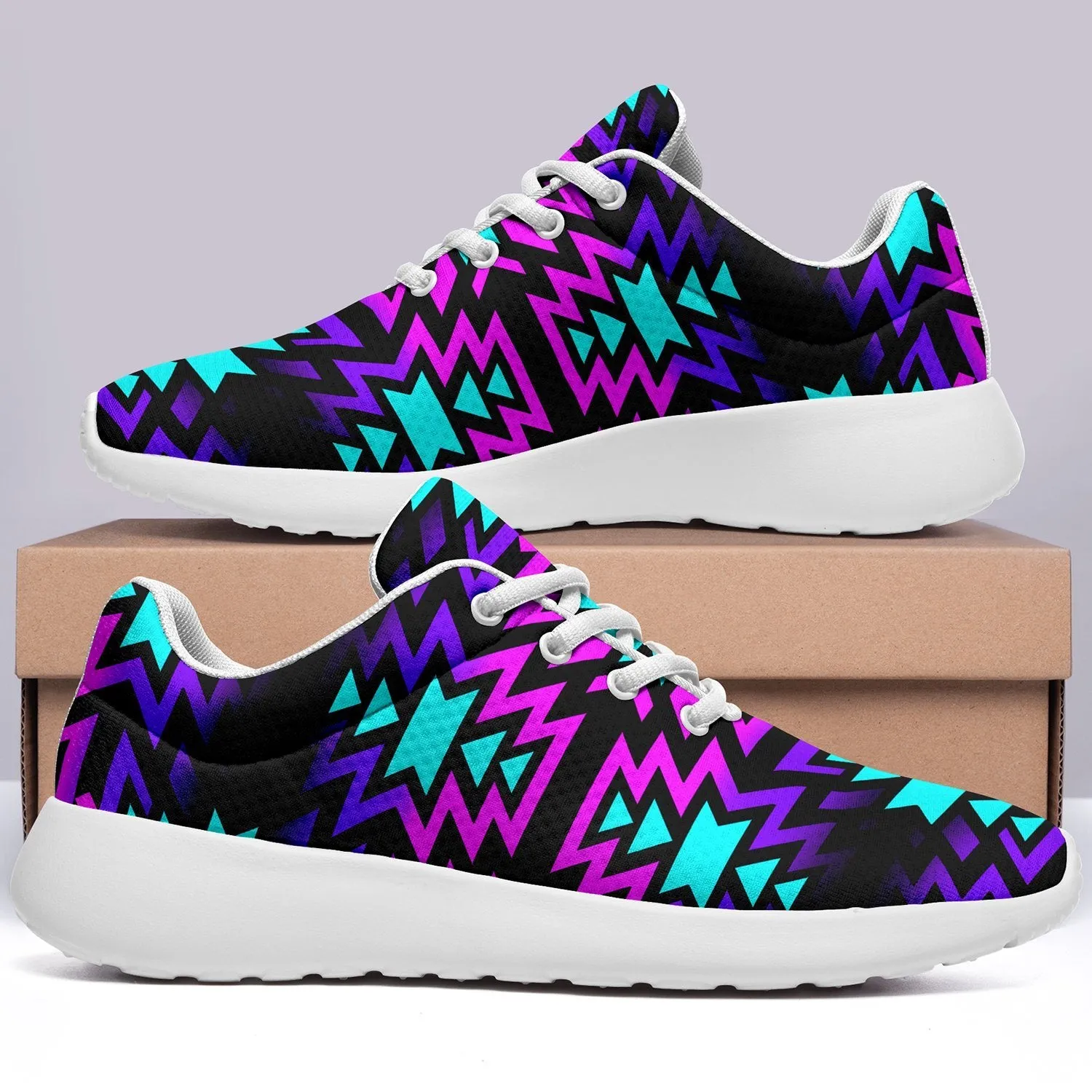 Black Fire Winter Sunset Ikkaayi Sport Sneakers