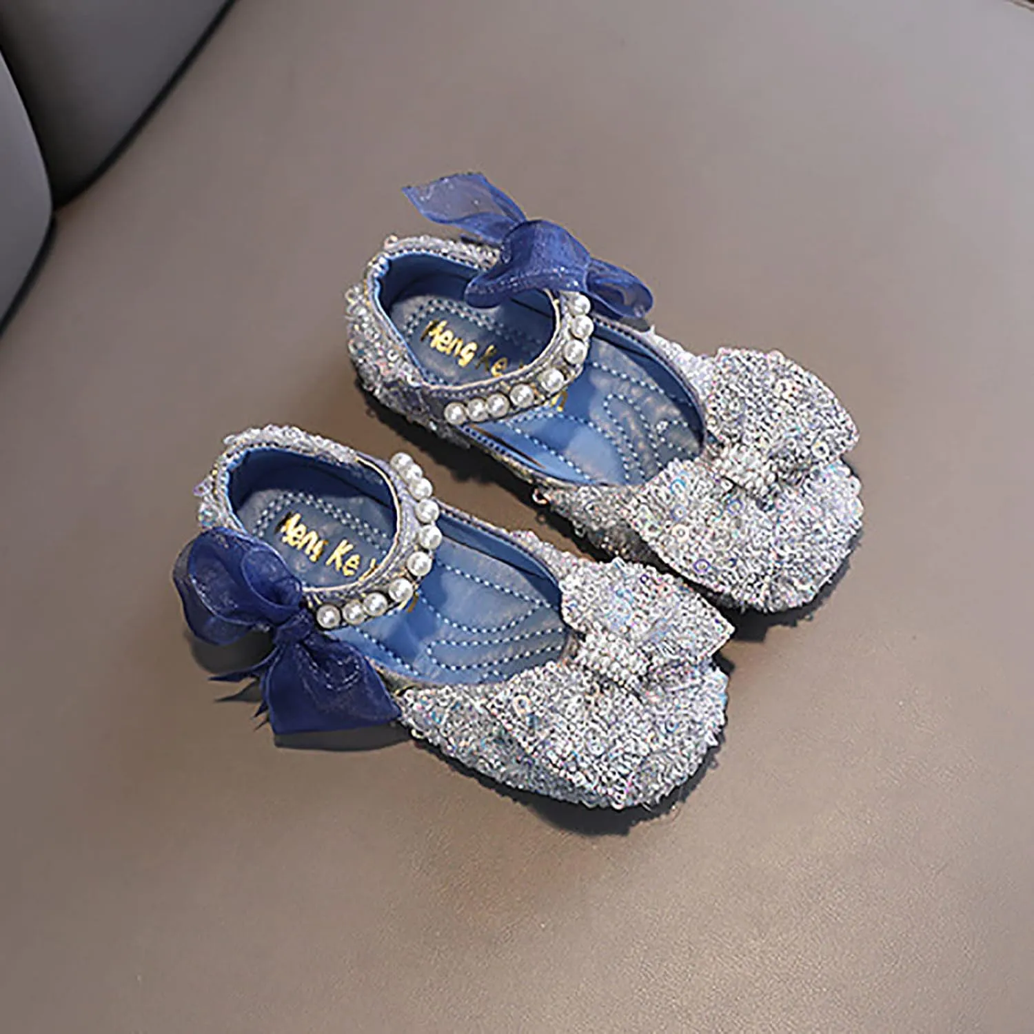 Black Shoes for Girls,Girls Baby Infant Crystal Princess Shoes Bling Pearl Sandals Shoes Kids Dancing Shoes