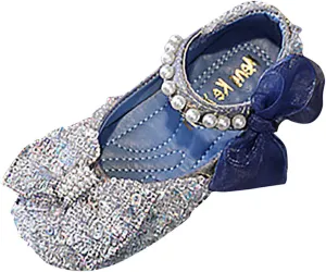 Black Shoes for Girls,Girls Baby Infant Crystal Princess Shoes Bling Pearl Sandals Shoes Kids Dancing Shoes
