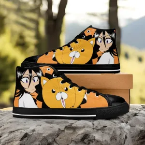 Bleach Rukia Kuchiki Kon Shoes High Top Sneakers for Kids and Adults